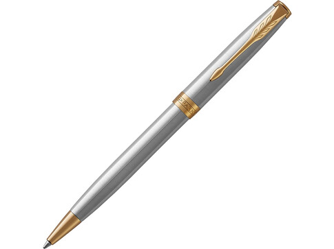 Ручка шариковая Parker Sonnet Core Stainless Steel GT, серебристый/золотистый