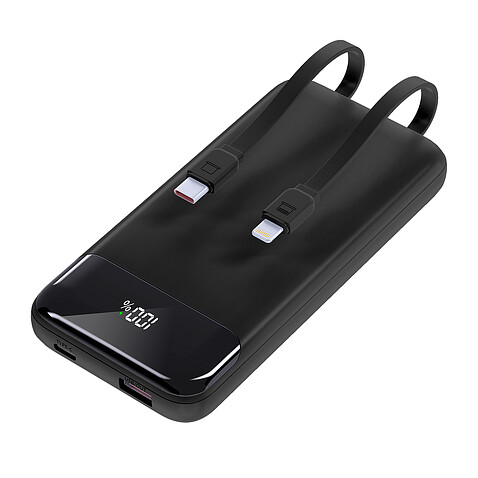 Внешний аккумулятор Nero с быстрой зарядкой (до 22,5W), 10000 mAh, чёрный