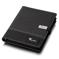Умный ежедневник с зарядкой и флешкой Diary-smart, Черный