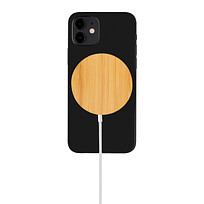 Магнитное устройство для беспроводной зарядки Bamboo, 10 Вт, коричневый