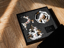 Елочные игрушки ( Снегирь+ Олень+ Ель) Розовый кварц