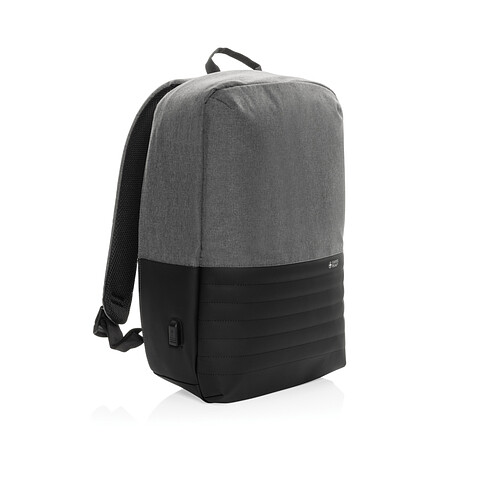 Антикражный рюкзак для ноутбука Swiss Peak с RFID-защитой из rPET AWARE™, 15,6’’, серый