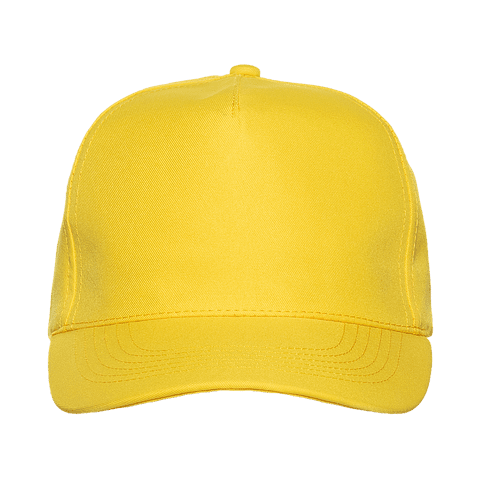 Бейсболка STAN 5 клиньев полиэстер 150, 10P, Жёлтый,  (12/1)  (56-58/ONE SIZE)