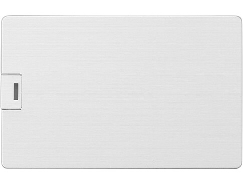Флеш-карта USB 2.0 16 Gb в виде металлической карты Card Metal, серебристый