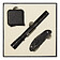 Набор подарочный Solution Superior Trio (Фонарь телескопический Tools Flashlight, рулетка Tools Master, 3 метра, нож складной многофункциональный Tools Driver, 7 в 1) черный