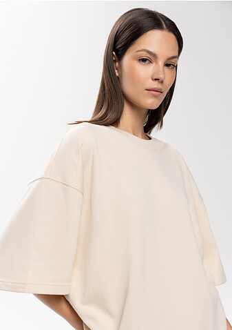 Футболка унисекс оверсайз STAN хлопок/полиэстер 260, 40, Молочный,  (11)  (44/XS)