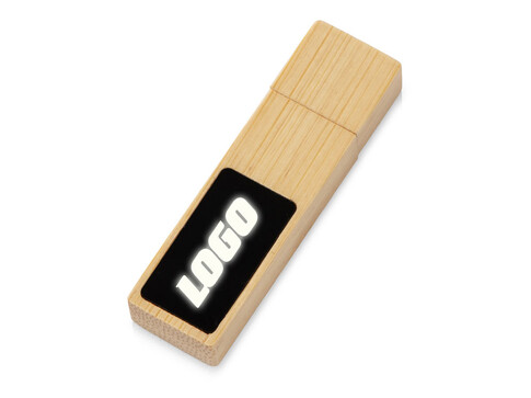 USB 2.0- флешка на 32 Гб c подсветкой логотипа Bamboo LED