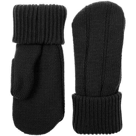 Варежки Knit Beat, черные, S/M