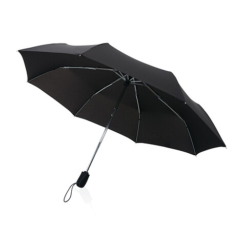 Зонт-автомат Swiss Peak Traveller из rPET AWARE™, d106 см, черный