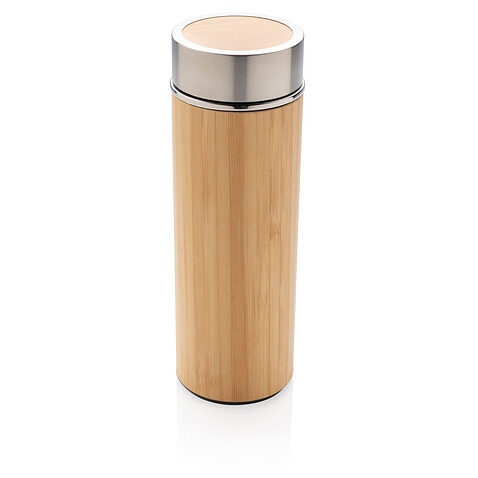 Герметичная вакуумная бутылка Bamboo, 350 мл, коричневый
