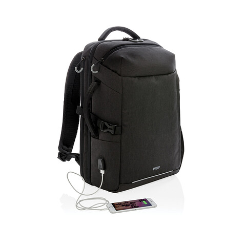 Рюкзак для путешествий Swiss Peak XXL из rPET AWARE™, 17’’, черный