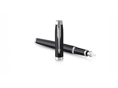 Перьевая ручка Parker IM Mat Black CT, перо: F, цвет чернил: blue, в подарочной упаковке.