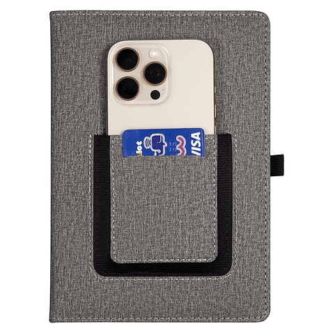Ежедневник  Smart Wallet Cambric  A5, серый, недатированный, в твердой обложке с поролоном