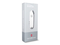 Нож-брелок VICTORINOX Classic SD Colors Falling Snow, 58 мм, 7 функций, белый