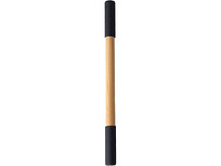 Вечный карандаш и ручка из бамбука Black bamboo, натуральный и черный