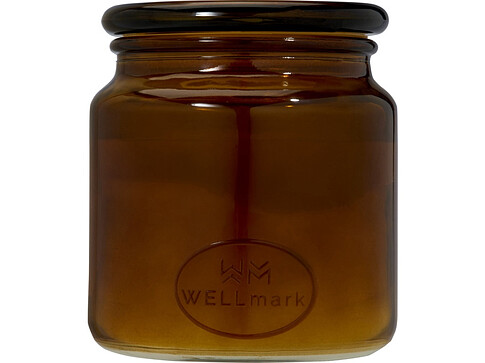 Ароматизированная свеча Wellmark Let's Get Cozy 650 г с ароматом кедрового дерева - Amber heather