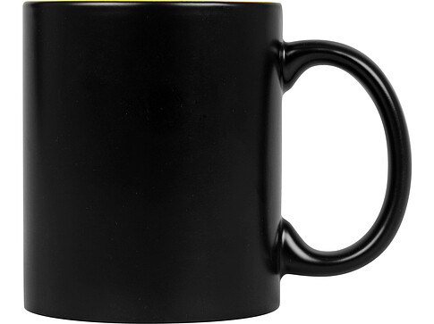 Кружка с покрытием для гравировки Subcolor BLK, черный/желтый