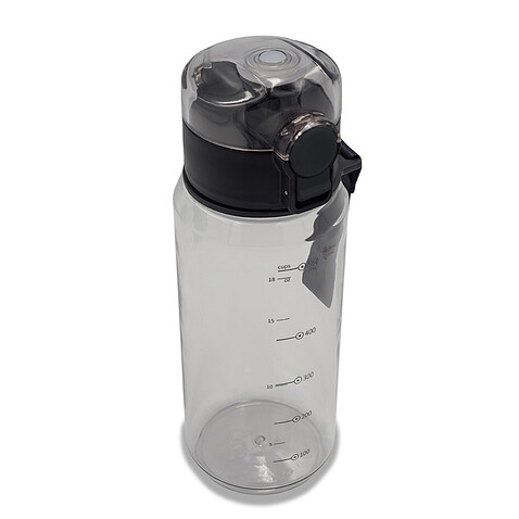 Тритановая бутыль H2O, 680 мл, черная
