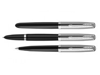 Перьевая ручка Parker 51 CORE BLACK CT, перо: F, цвет чернил: black, в подарочной упаковке.