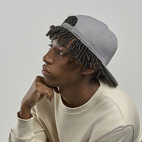 Бейсболка  SNAP BACK-S , 6 клиньев, пластиковая застежка, серый