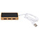 USB хаб с подсветкой лого Reedia S5, 3*USB, 1*Type C, бамбук, черный